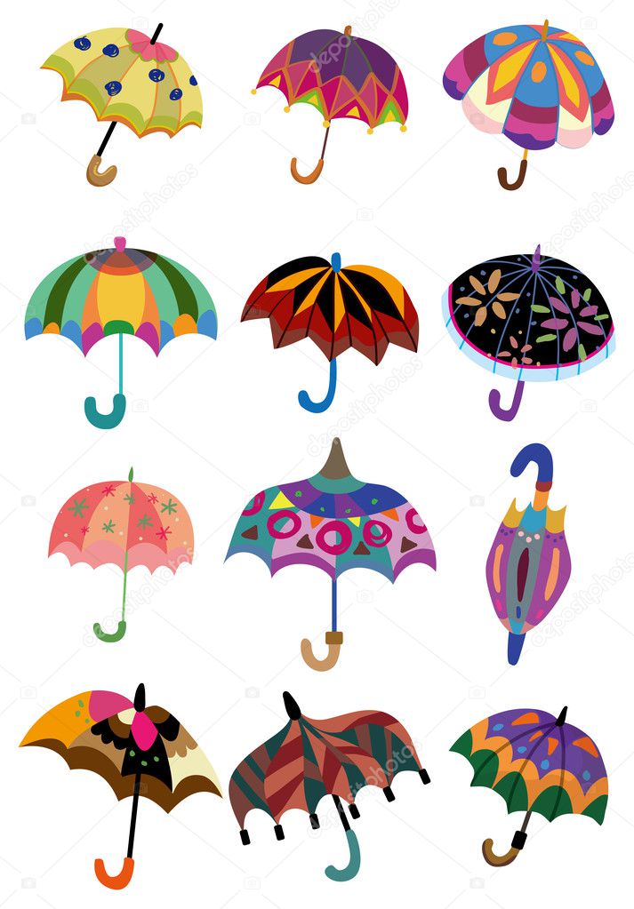 cartoon Umbrellas