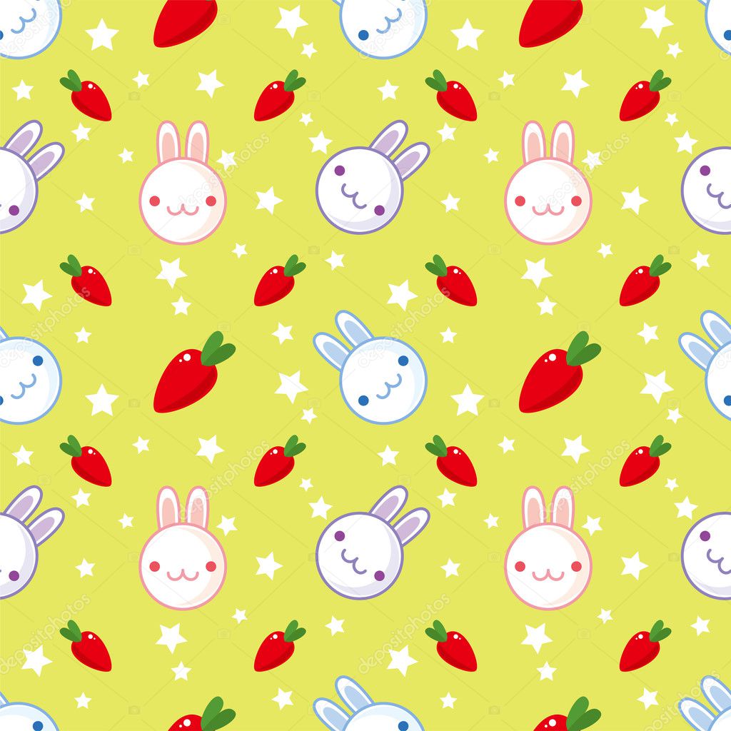 Seamless rabbit pattern — Stock Vector © mocoo2003 8095416