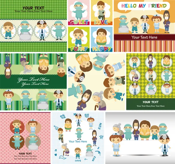 Médecins et carte patient — Image vectorielle