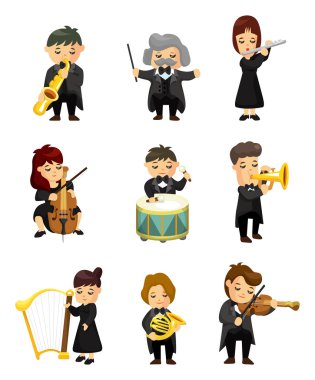 orchestra music player clipart