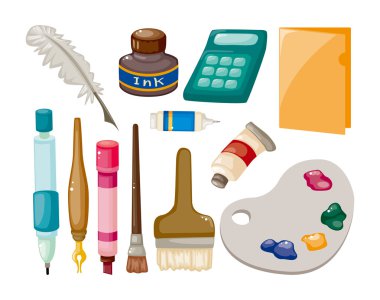 Stationery set clipart