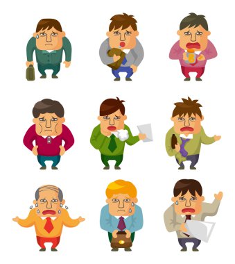 Tired businessman clipart