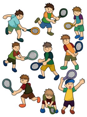 karikatür Tenis oyuncuları simgesi