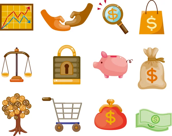 stock vector cartoon Finance & Money Icon set