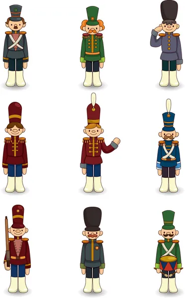 Desenho animado Ícone de soldados de brinquedo —  Vetores de Stock