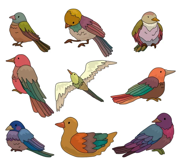 Ikona ptáka kreslený — Stockový vektor
