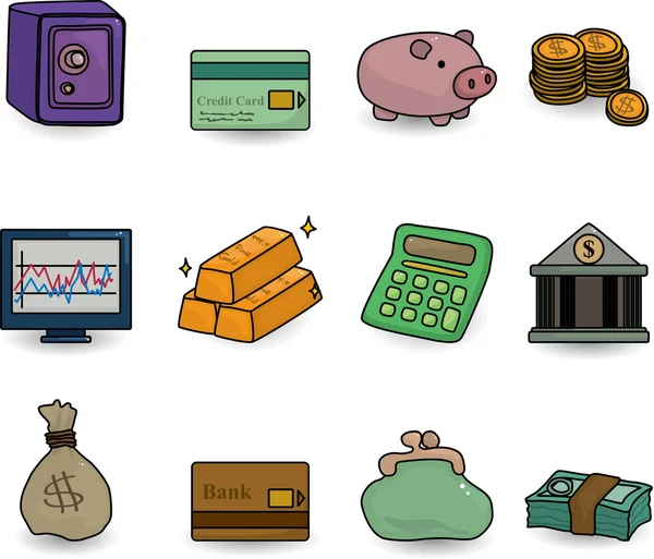 Набор икон "Финансы и деньги" — стоковый вектор