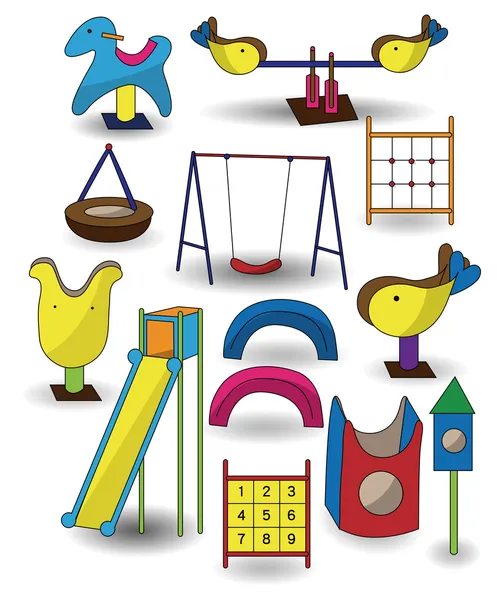 Cartoon park playground icon — Stock Vector