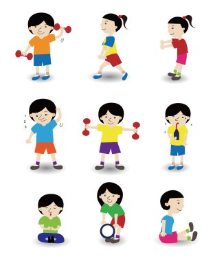 karikatür spor Icon set