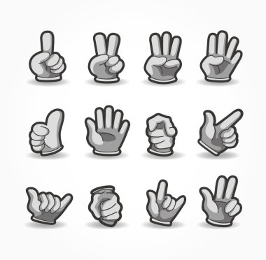 Cartoon Hands collection ,vector clipart