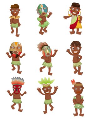 Afrika yerli simgeler cartoon