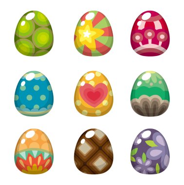 cartoon Easter egg icon clipart