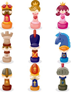 cartoon chess isolated clipart