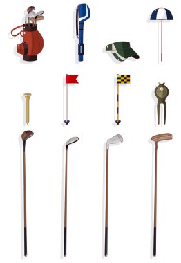 cartoon golf icon clipart