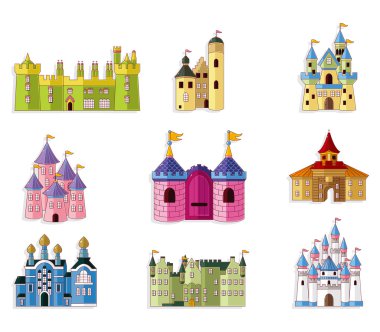 cartoon Fairy tale castle icon clipart