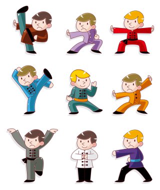 cartoon chinese Kung fu icon clipart