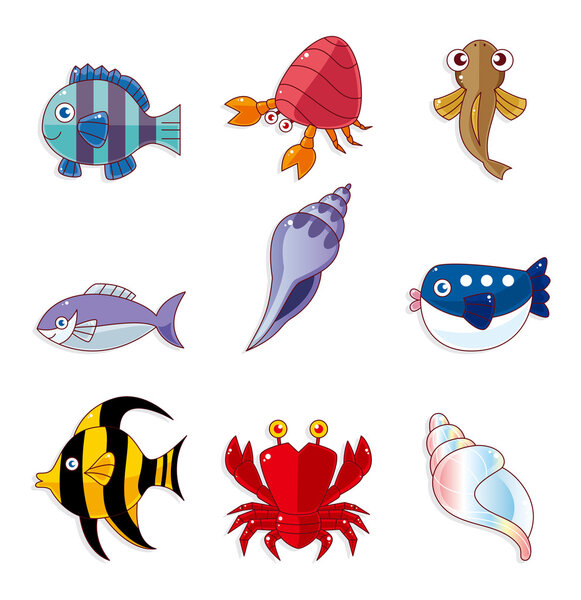 cartoon fish icons