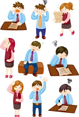 Tired businessman clipart