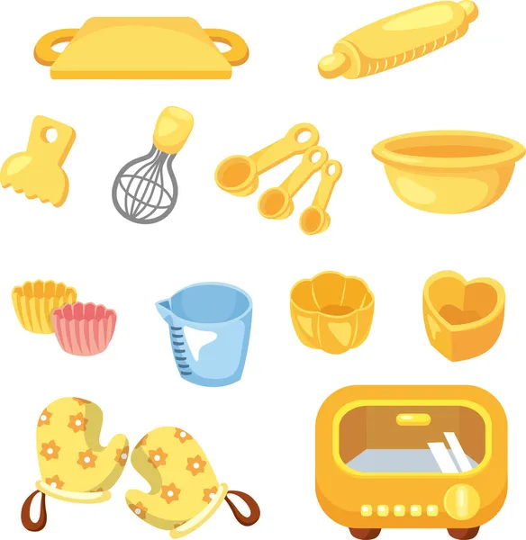 Icône de l'outil de cuisson dessin animé — Image vectorielle