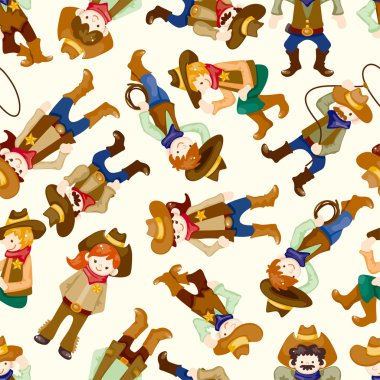 seamless west cowboy pattern clipart