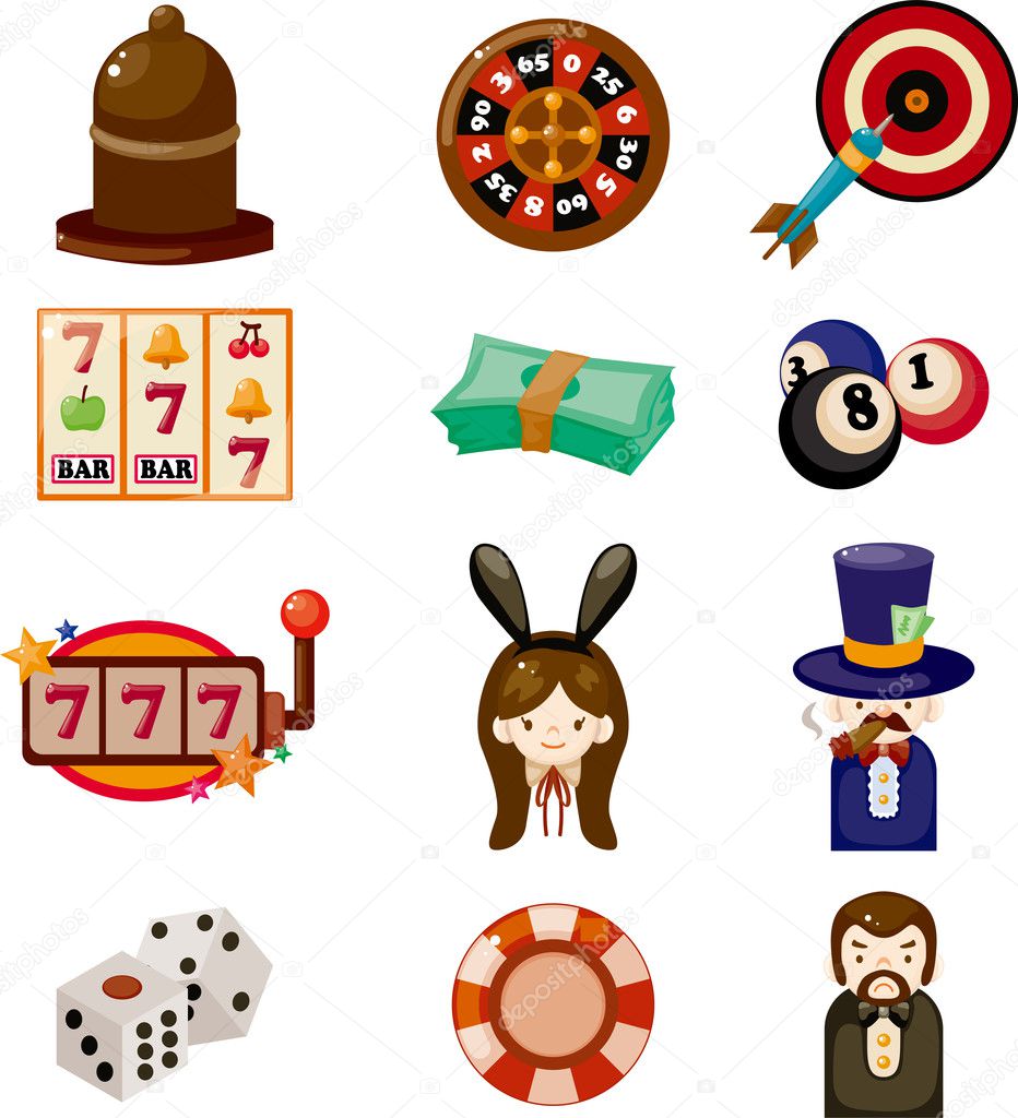 Casino game icon vector
