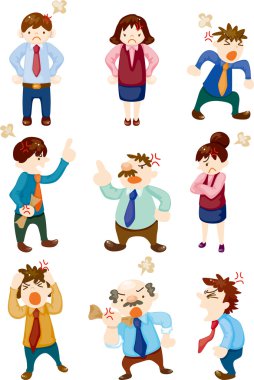 angry office worker clipart