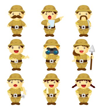 set of Adventurer clipart