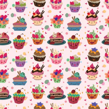 seamless cake pattern clipart