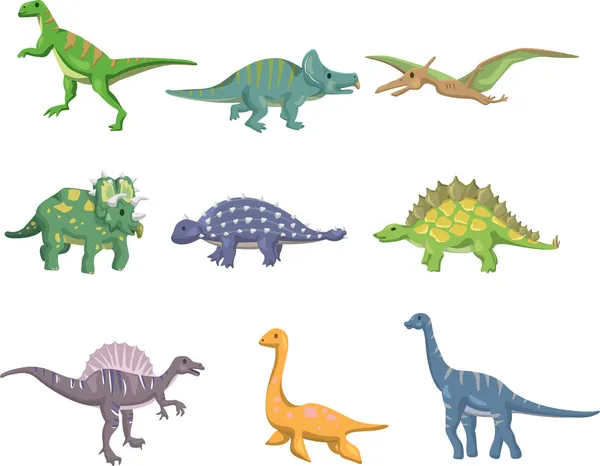 Cartoon dinosaurie ikonen — Stock vektor