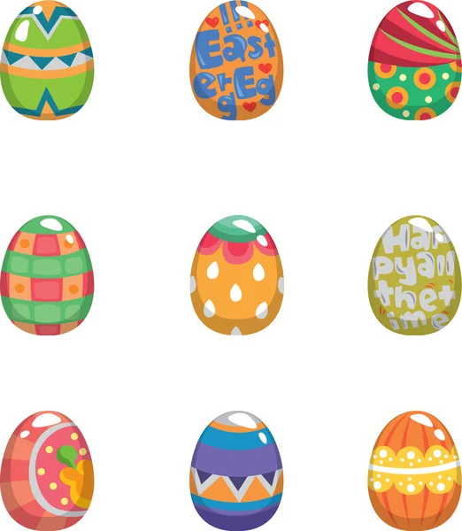 Uovo di colore cartone animato — Vettoriale Stock