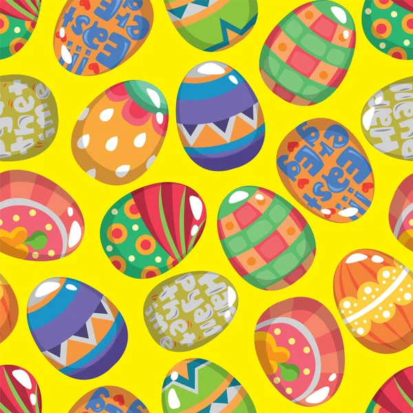 Patrón de huevo de Pascua sin costura — Vector de stock