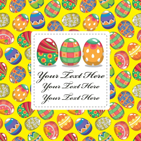Carte oeuf de Pâques — Image vectorielle