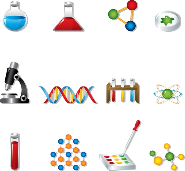 Iconos web de ciencia — Archivo Imágenes Vectoriales