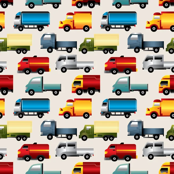 Seamless truck pattern — Stock Vector