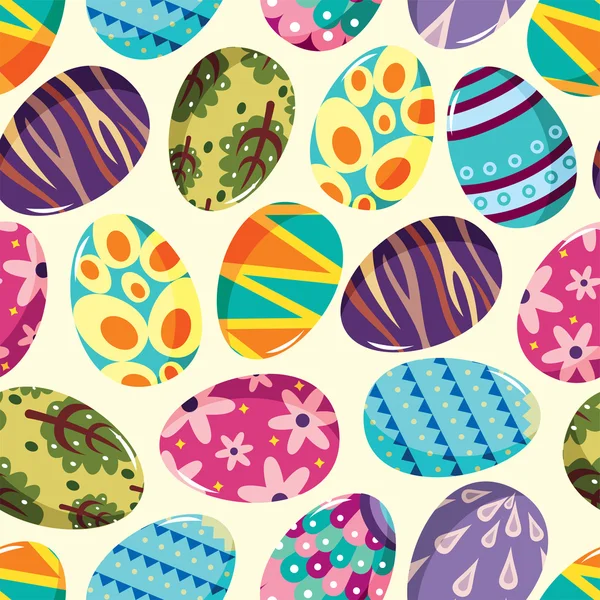 Modèle d'oeuf de Pâques sans couture — Image vectorielle