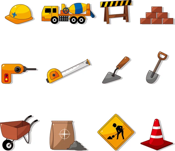 Set of construction object — Stock Vector
