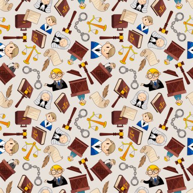 law seamless pattern clipart