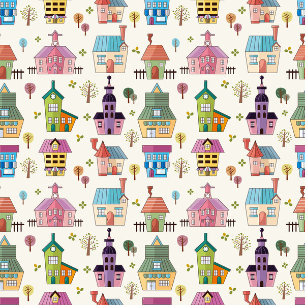 seamless house pattern