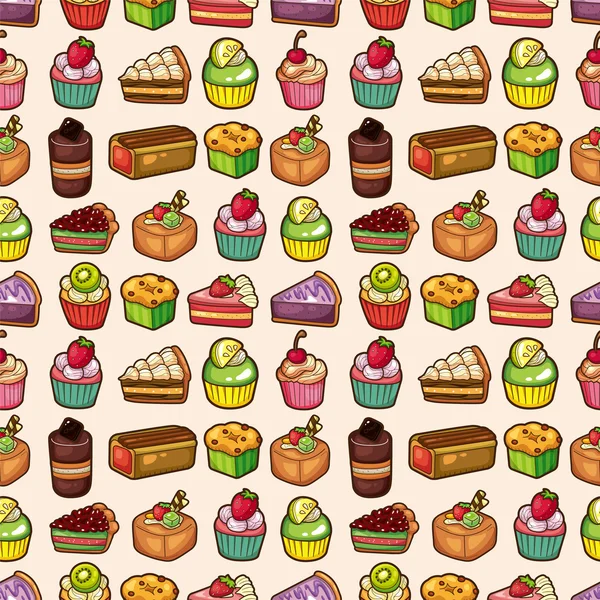 완벽 한 케이크 패턴 — 스톡 벡터