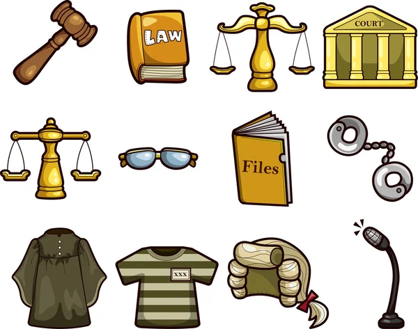 Law icons — Stock Vector