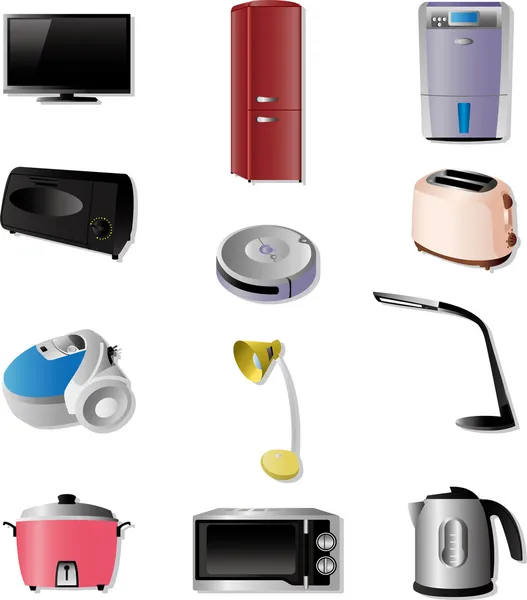 stock vector home appliances icons