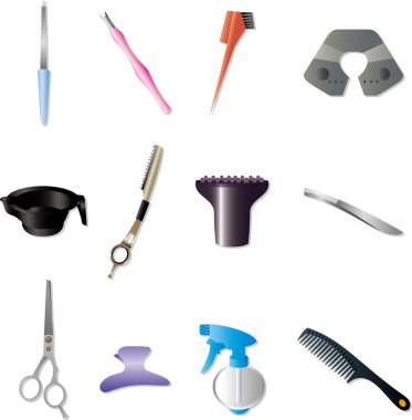 hairdressing KIT clipart