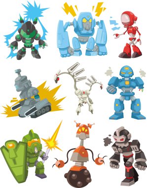 cartoon robots clipart