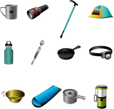 Camping tools clipart