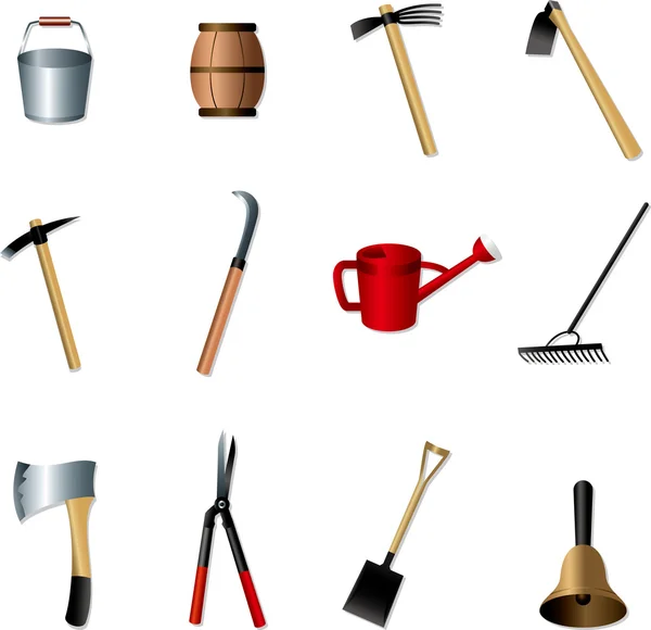 Σύνολο των εργαλεία κηπουρικής — Διανυσματικό Αρχείο
