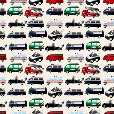 different types car seamless pattern clipart