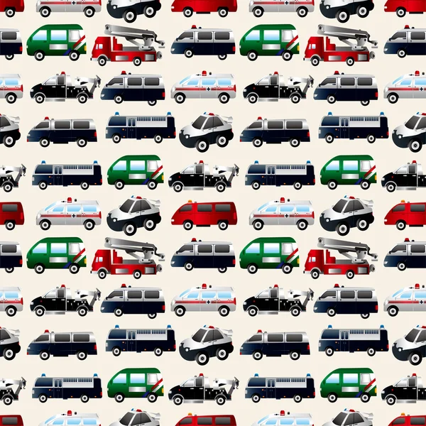 Different types car seamless pattern — Stock Vector