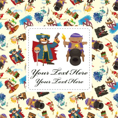 pirate card clipart