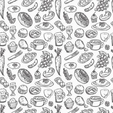 seamless food pattern clipart