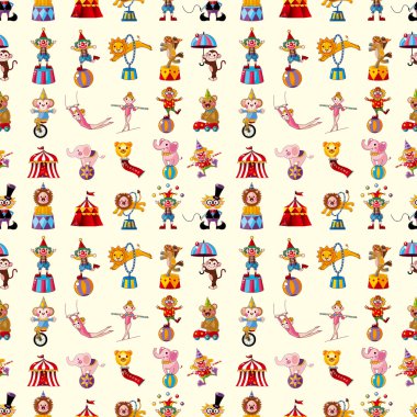 seamless circus pattern clipart